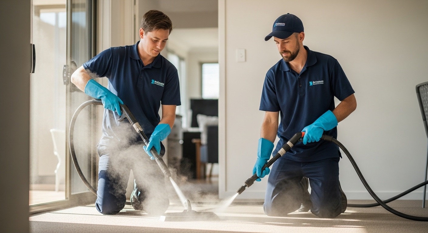 Drug Residue Testing and Cleaning team member completing a professional clean in Darwin
