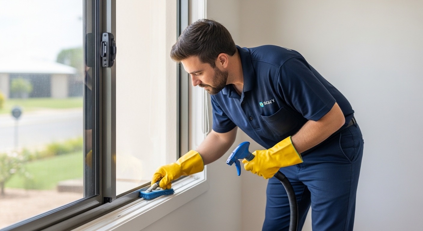 Pre-sale / Pre-inspection Cleaning team member completing a professional clean in Darwin