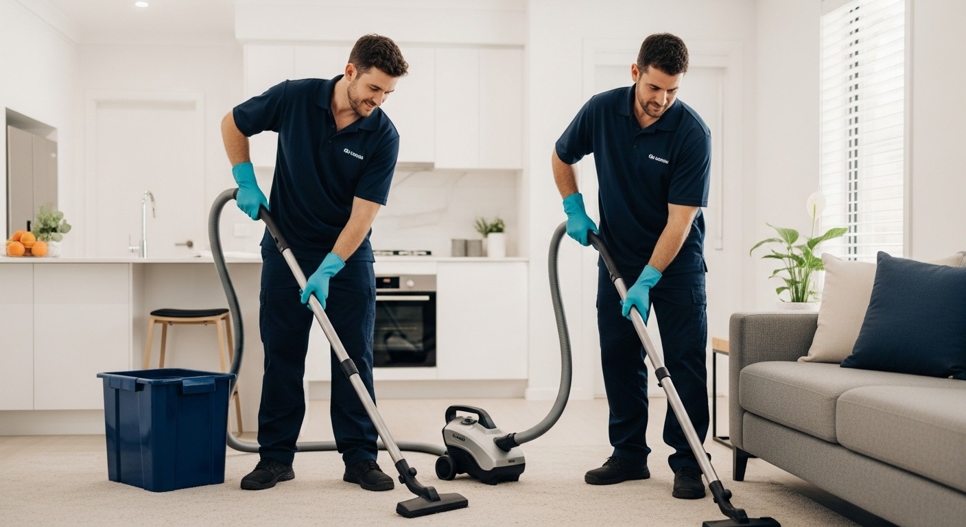 Residential cleaning setup inside a Darwin home